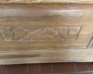 The foot board of the twin bed