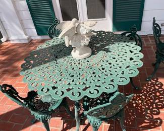 A look at the second table, bird statuary