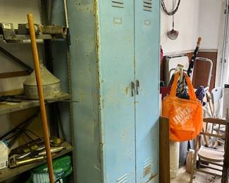 Vintage double door metal locker