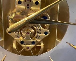 The markings of the Jaeger Le Coultre clock