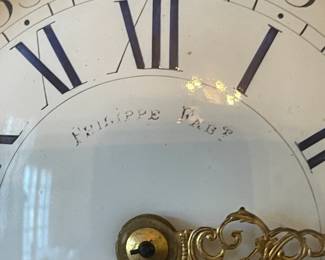 The clock face is porcelain and stamped Philippe