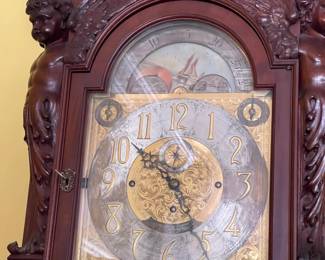 The face of the Grandfather clock