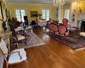 This is looking left into the parlor from the entry way. (the far wall is at the back of the house)