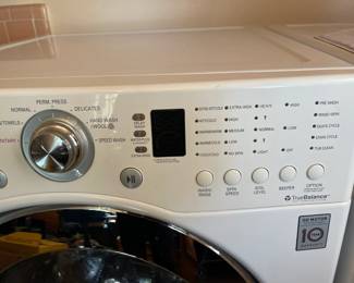 A close look at the control panel for the dryer