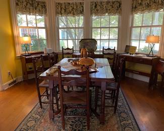 Looking into the dining kitchen