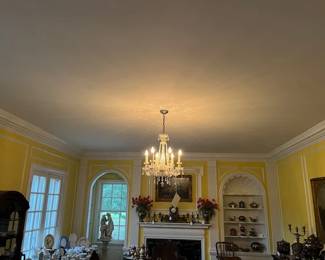 Chandelier in the dining room