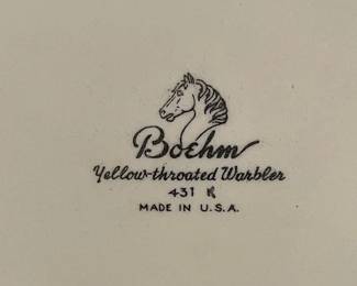 Boehm stamp for the Yellow Throated Warbler