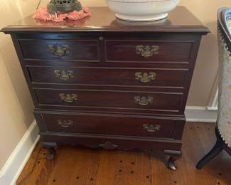 Vintage cedar lined storage chest with one lower drawer