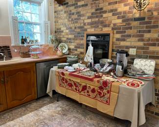 Looking across the kitchen
