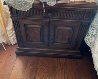 Vintage bedside table with one drawer and cupboard storage