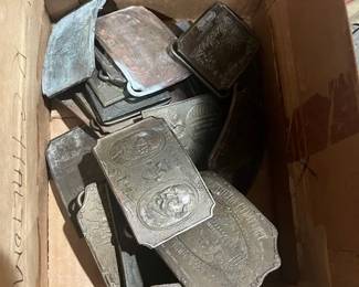 repro brass belt buckles from the 1970s