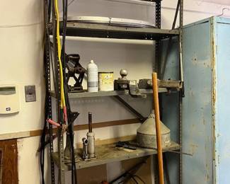Vintage metal heavy duty shelf.