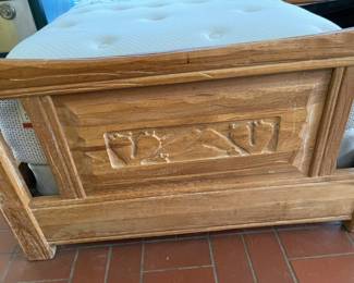 Foot board carved details