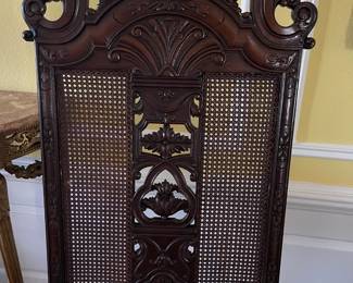 A close look at the top of the occasional chair