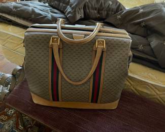 Gucci travel bag purchased in Italy at a Gucci shop by Mary Haltom in 1976