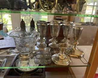 Sterling pieces, liquor labels