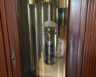 The clocks maker (Durfee) and three patent dates are inscribed on one of the tubular chimes.