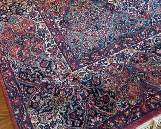 A close look at one of many Karastan 100% wool rugs. This one is in the dining room and measures 10' x 14' Multicolored