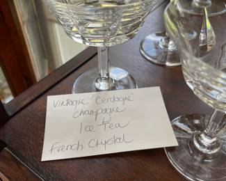 Vintage 'Cerdagne' stem ware, French crystal