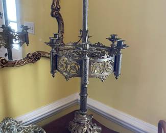 Brass candelabra