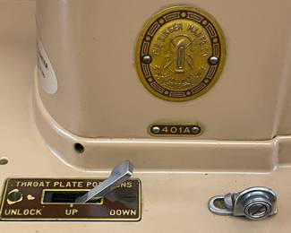 ID tag for the Singer Sewing Machine #401A
