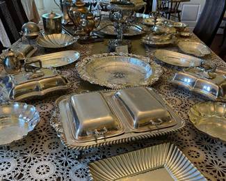 This collection of old silver plate is beautiful dating from the early 1800's