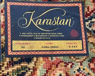 Karastan "Floral Kirman" 5.9 x 9'