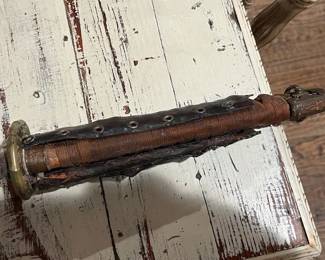 The leather on the handle is loose