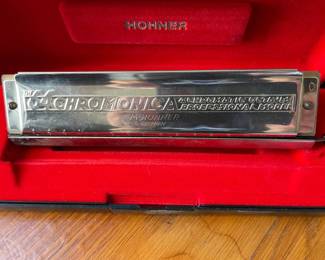 Hohner German Harmonic, 64 Chromonica 4 Chromatic Octaves Professional model with case