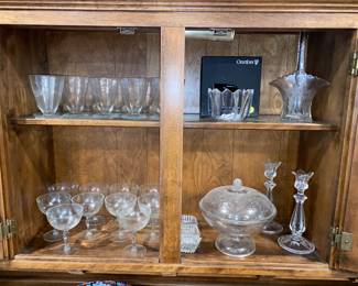 Assortment of beautiful stemware and glasswares