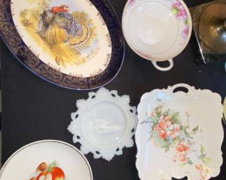 Vtg. Painted plates