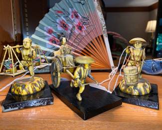 Celluloid Asian figures