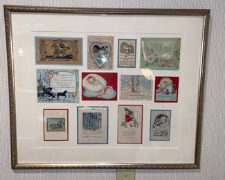 Vintage framed cards