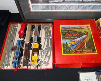 Model train with box