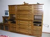 This gorgeous set is actually seperate individual pieces that can be mixed and matched. Not shown is a lighted top piece that can be used as top of headboard along with the 2 thin units.