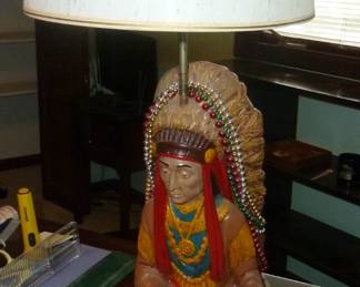 figural table lamp