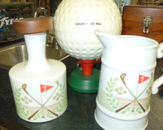 mid-century barware decanter and pitcher made in Japan