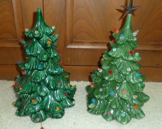 vintage ceramic Christmas trees