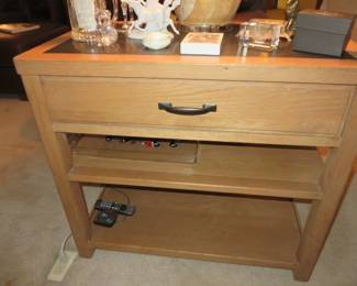 A pair of Contemporary Slate top Lamp Tables or Night Stands VERY NICE 