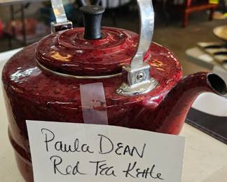 PAULA DEEN RED TEA KETTLE