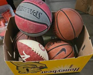 BASKETBALLS AND FOOTBALL