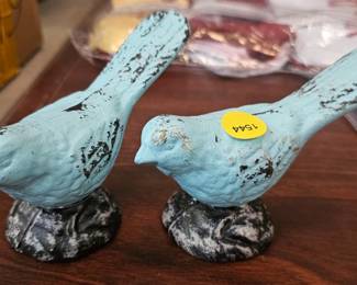 TWO CAST IRON BIRDS