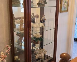 Mahogany Curio Cabinet on Queen Anne Legs