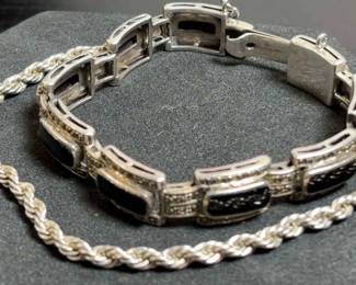 Two Sterling Stamped Bracelets