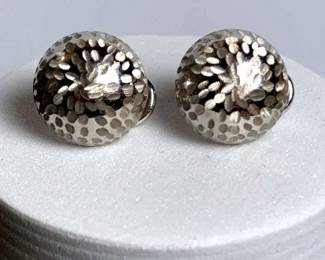 14k Italy Signed Post Earrings