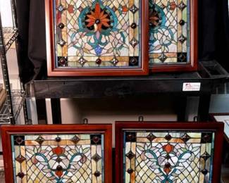 Four Stained Glass Panels