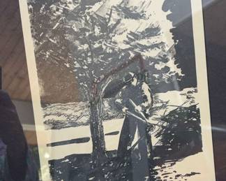 Renee Ugrin Yardwork Artist Proof Lithograph