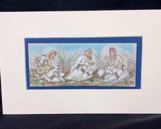 Miniature Persian "Story Painting" Framed