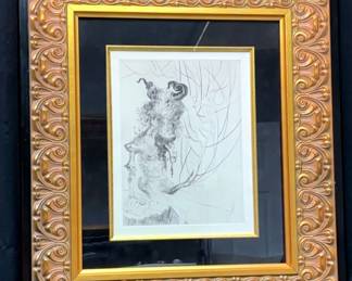 Salvador Dali Tete De Veau Engraving
