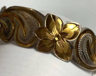 Sterling Hawaiian Floral Bracelet